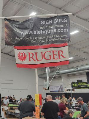 Banner of the company at gun show