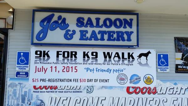 Sponsors of the K9 walk! See you July 11.