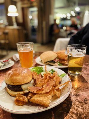 Elk burger and Chicken Sandwich