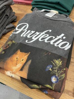 This is what t-shirt purrfection looks like here