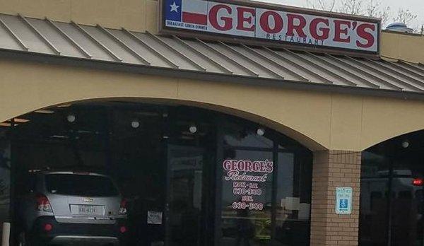 December 5 2017: three people were injured when an SUV plowed through the front of George’s Cafe Tuesday afternoon in northwest Lubbock.