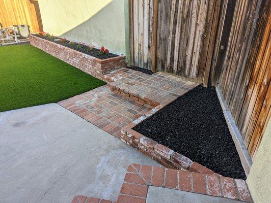 After - they went out and got matching brick to replace the previous sloppy work