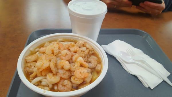 Soup Udon with shrimps