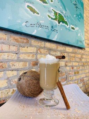 Coquito latte!! A customer favorite over the years!