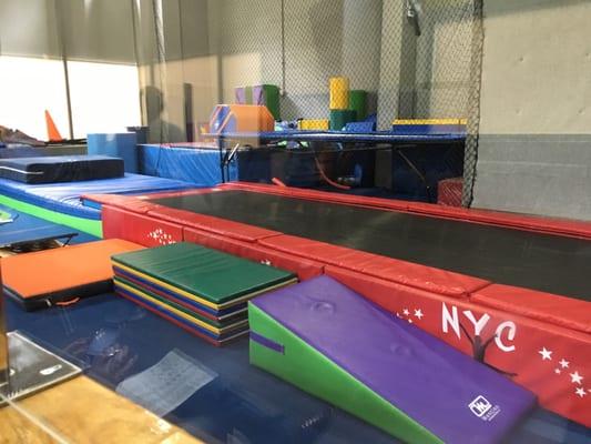 Trampoline area