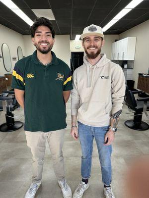 New barbers Francisco and Jackson.