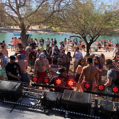 Bridge Water Channel during spring break. Lake Havasu City, AZ