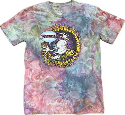 Tie-dye "Surfing Eyeball" by Rick Griffin shirt. Available on our website!