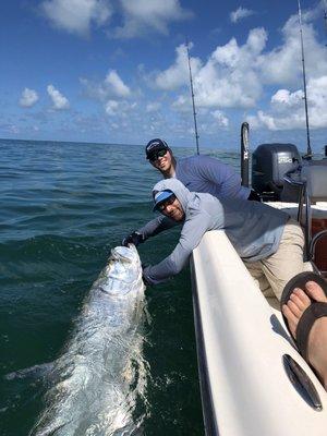 A monster tarpon caught in the peak of the migration!