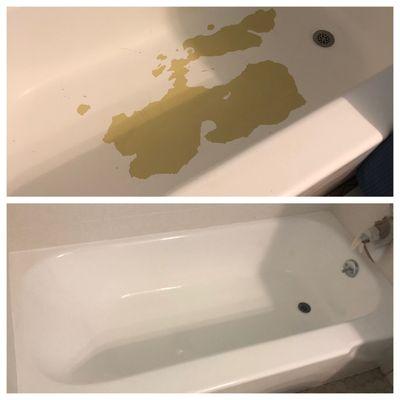 Before and after bathtub