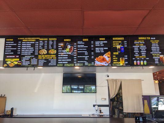 Menu board