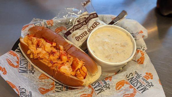 Connecticut Roll and New England Clam Chowder