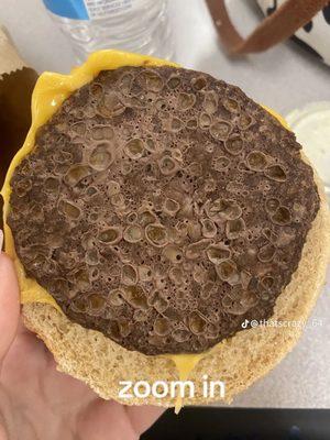 "Burger horror: holes, appalling service, shattered loyalty. 1 star for this disappointing McDonald's. #McNightmare"