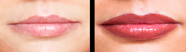 Lips, Full Color (before & immediately after)