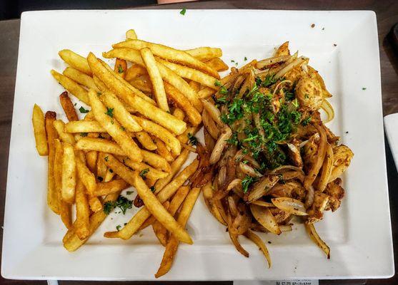 Chicken Shawarma with Fries at Grape Leaf Express Perrysburg