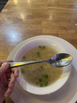 Size reference, miso soup