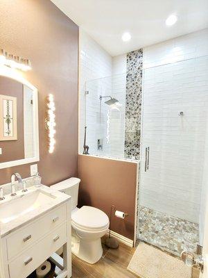 Loving this bathroom we just completed in Boerne, Tx we call it the bubble bath! Call us for your free in home consultation @830-755-6444