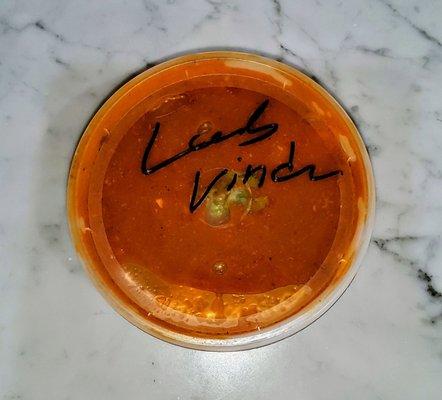 Lamb Vindaloo*: red chili, black peppercorn. $17