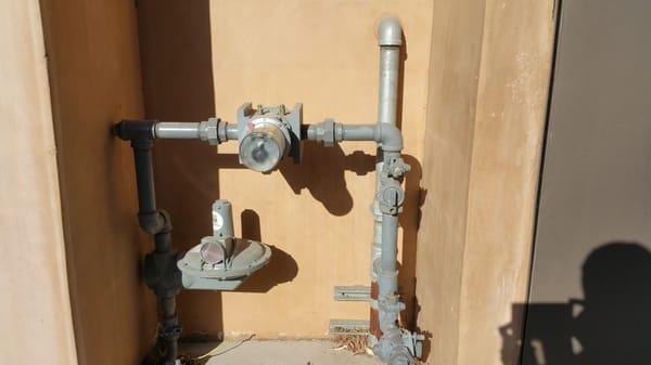 Before we installed the Earthquake gas shut off valve at Beverly Hills home