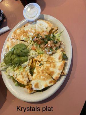 Fajita quesadillas chicken