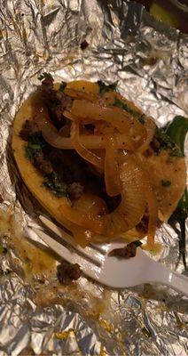 $1 tacos with grilled onions