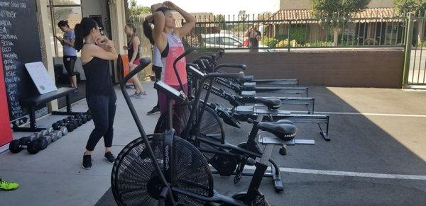 Get your rowing on outside on a nice day.