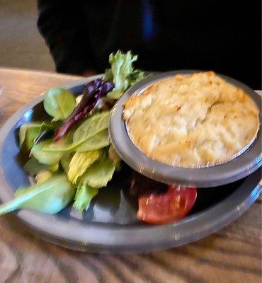 Cottage pie with salad