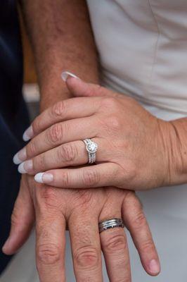 beautiful french tips for my mom's wedding!