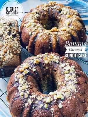 Roasted Chico banana Bundt cake