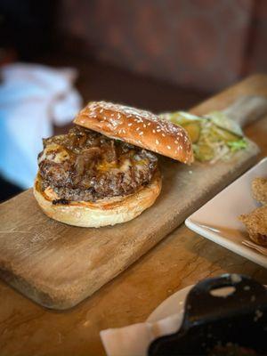 "Happy Hour" Burger* **, one of my favorites