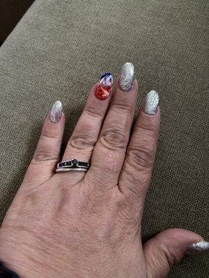 4th of July nail's