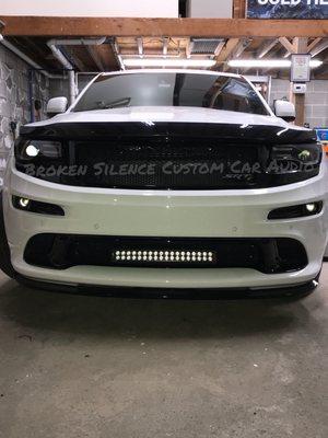 Custom lightbar installation on a Jeep SRT8