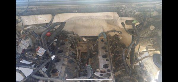 Exhaust and intake gaskets replacement