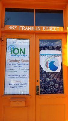 Our new door at our new location with Moon & Sea Creations