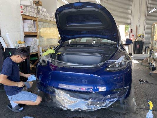 Tesla Y bumper PPF