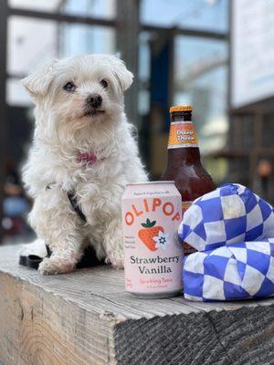 Lotsa drink choices and pet friendly neighborhood! @coco.lee_maltese