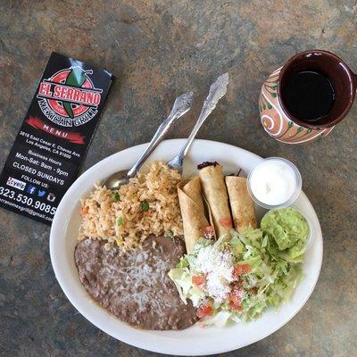 3 Taquitos Plate & Cafe De Olla