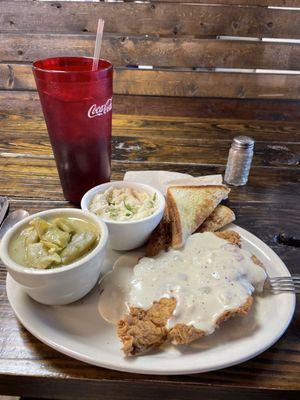 Comfort food - chicken fried chicken lunch special