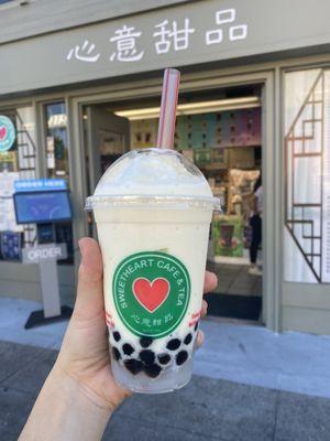 Pineapple smoothie +boba +lychee jelly $7.77