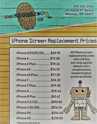 iPhone Screen Replacement Prices