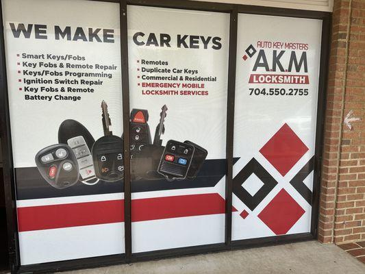 Front of Akm lockmsith Charlotte shop