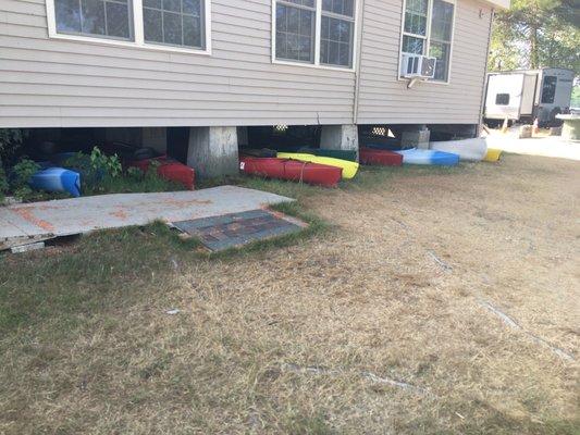 Kayak and canoes you can rent