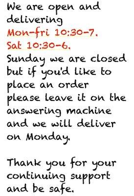 Note new hours