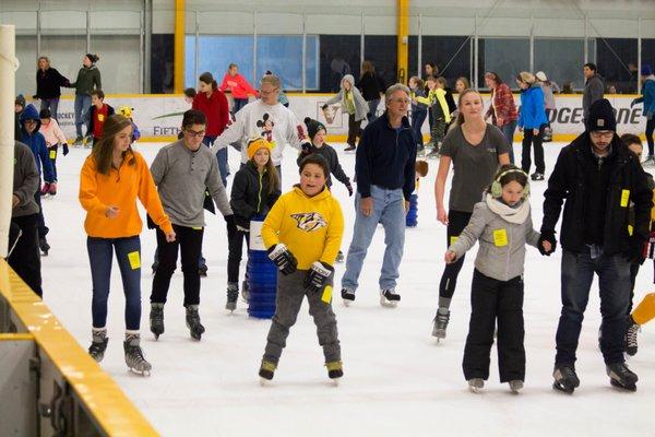 Fun at a public skating session at Ford Ice Center