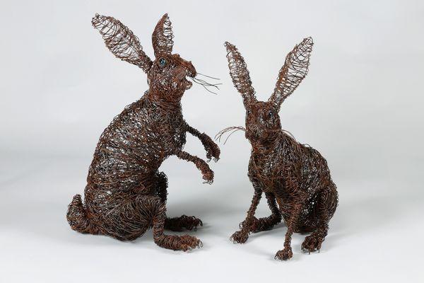 Wire sculptures by Josh Cote