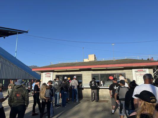 Food line at the 2x monster truck show!