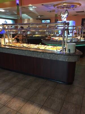 Buffet style with lots to choose from...