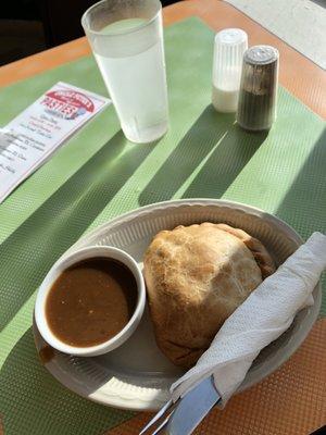 Beef pasty with gravy!