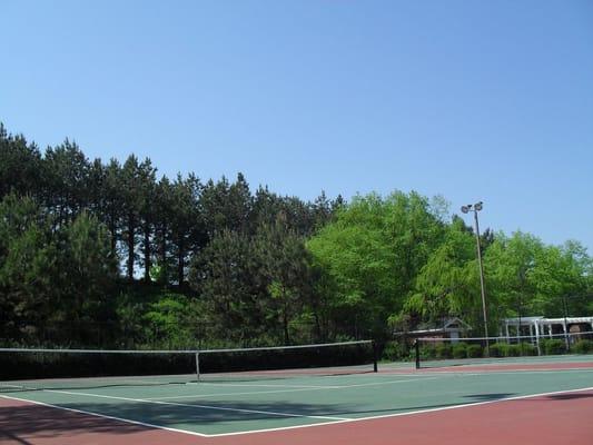 Lighted Tennis Courts.