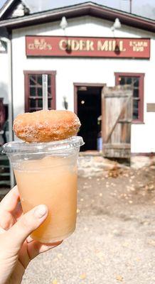 Cider slushy and donut